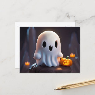 Baby Ghost Creepy Niedlich Halloween Charakter Postkarte