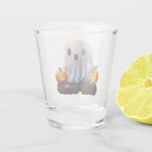 Baby Ghost Creepy Niedlich Halloween Charakter Schnapsglas (Rückseite)