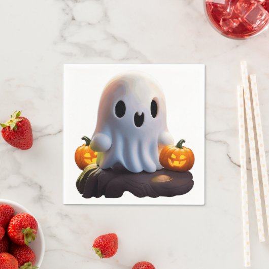 Baby Ghost Creepy Niedlich Halloween Charakter Serviette (Beispiel)