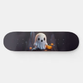 Baby Ghost Creepy Niedlich Halloween Charakter Skateboard (Horizontal)