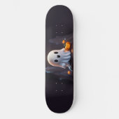 Baby Ghost Creepy Niedlich Halloween Charakter Skateboard (Vorderseite)