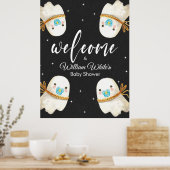 Baby Ghost Halloween Fall Baby Dusche Begrüßungsze Poster (Küche)