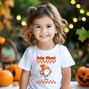 Baby Ghost Personalisiert Name Halloween Geschenkd Baby T-shirt