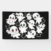 Baby Ghosts Spookoky Niedliche Halloween-Stimmung Banner (Horizontal)
