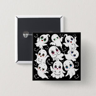 Baby Ghosts Spookoky Niedliche Halloween-Stimmung Button