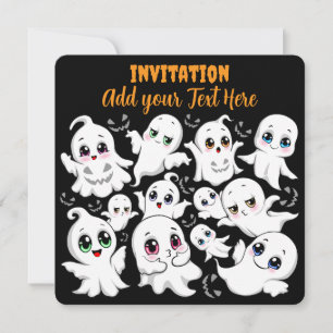 Baby Ghosts Spookoky Niedliche Halloween-Stimmung Einladung