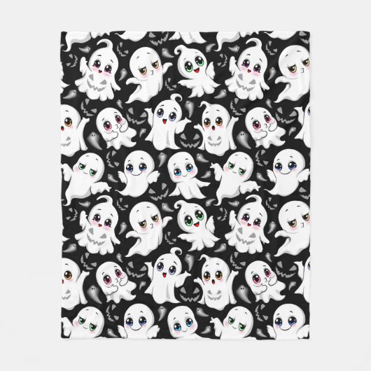 Baby Ghosts Spookoky Niedliche Halloween-Stimmung Fleecedecke (Vorderseite)