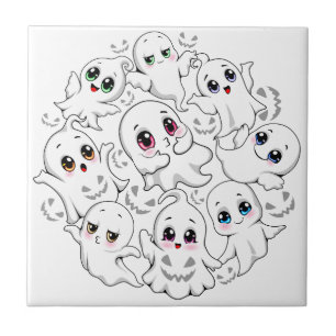 Baby Ghosts Spookoky Niedliche Halloween-Stimmung Fliese