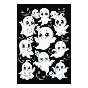 Baby Ghosts Spookoky Niedliche Halloween-Stimmung Fotodruck