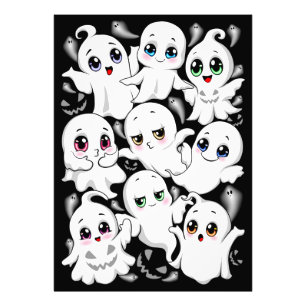Baby Ghosts Spookoky Niedliche Halloween-Stimmung Fotodruck