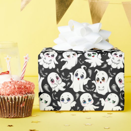Baby Ghosts Spookoky Niedliche Halloween-Stimmung Geschenkpapier (Geburtstagsparty)