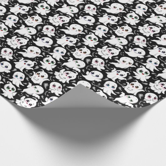 Baby Ghosts Spookoky Niedliche Halloween-Stimmung Geschenkpapier (Ecke)