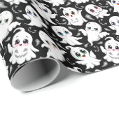 Baby Ghosts Spookoky Niedliche Halloween-Stimmung Geschenkpapier (Rolleneckpunkt)