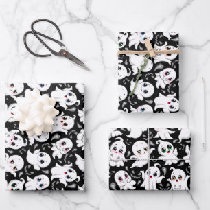 Baby Ghosts Spookoky Niedliche Halloween-Stimmung Geschenkpapier Set