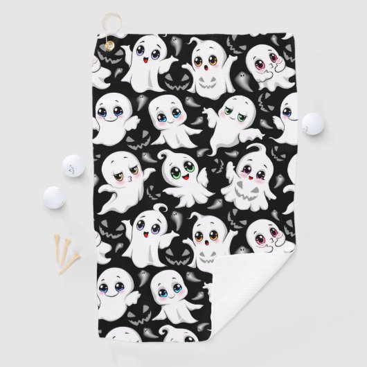 Baby Ghosts Spookoky Niedliche Halloween-Stimmung Golfhandtuch (Insitu)