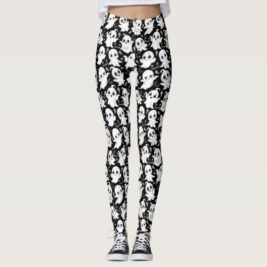Baby Ghosts Spookoky Niedliche Halloween-Stimmung Leggings (Vorderseite)