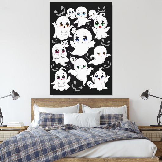 Baby Ghosts Spookoky Niedliche Halloween-Stimmung Leinwanddruck (Insitu (Schlafzimmer))