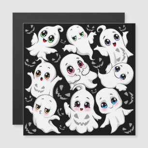 Baby Ghosts Spookoky Niedliche Halloween-Stimmung Magnetkarte