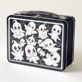 Baby Ghosts Spookoky Niedliche Halloween-Stimmung Metall Brotdose (Vorderseite)