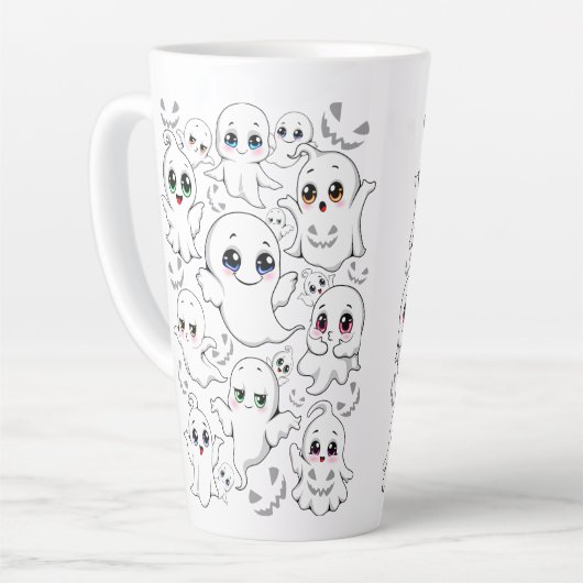 Baby Ghosts Spookoky Niedliche Halloween-Stimmung Milchtasse (Linke Ecke)