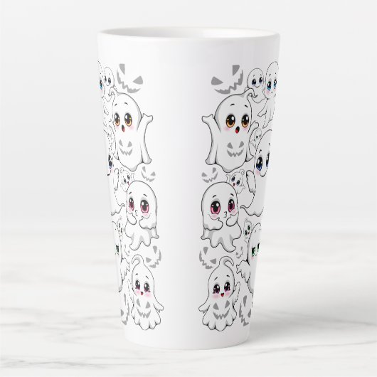 Baby Ghosts Spookoky Niedliche Halloween-Stimmung Milchtasse (Vorderseite)