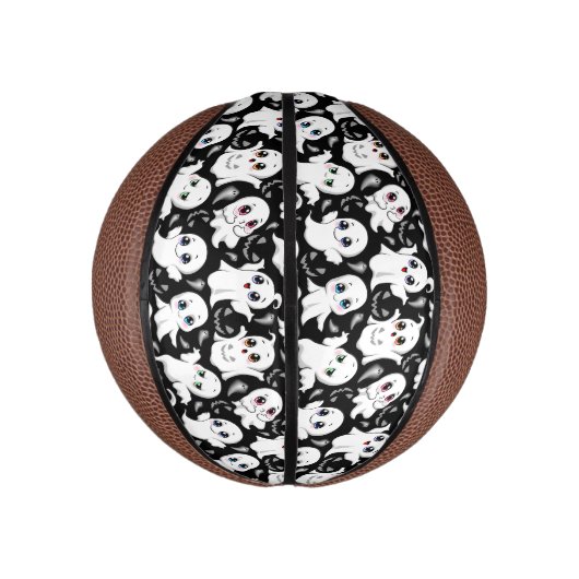 Baby Ghosts Spookoky Niedliche Halloween-Stimmung Mini Basketball (Vertikal)