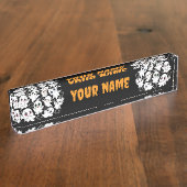 Baby Ghosts Spookoky Niedliche Halloween-Stimmung Namensplakette (Seite)