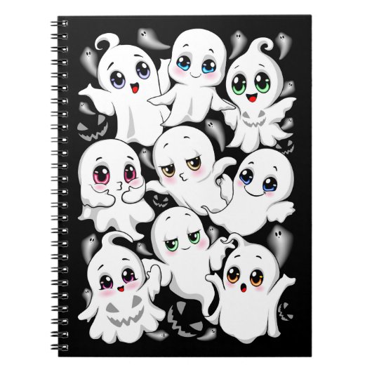 Baby Ghosts Spookoky Niedliche Halloween-Stimmung Notizblock (Vorderseite)