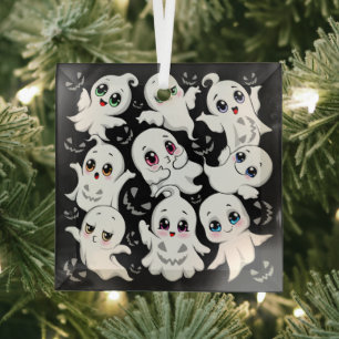 Baby Ghosts Spookoky Niedliche Halloween-Stimmung Ornament Aus Glas
