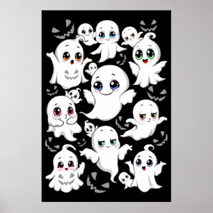 Baby Ghosts Spookoky Niedliche Halloween-Stimmung Poster