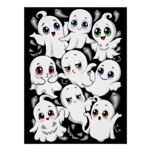 Baby Ghosts Spookoky Niedliche Halloween-Stimmung Poster