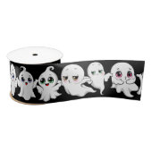 Baby Ghosts Spookoky Niedliche Halloween-Stimmung Satinband (Spule)