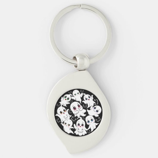 Baby Ghosts Spookoky Niedliche Halloween-Stimmung Schlüsselanhänger (Vorderseite)