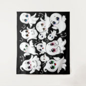 Baby Ghosts Spookoky Niedliche Halloween-Stimmung Wandteppich (Vorderseite)