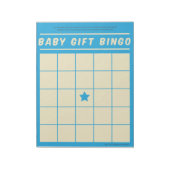 Baby Gift Bingo Baby Showspiel Blue Notepad Notizblock (Rotiert)