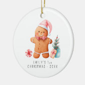 Baby Gingerbread | Erste Weihnachten des Kindes Keramik Ornament (Links)