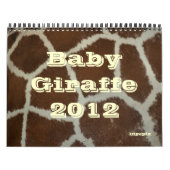Baby Giraffe 2012 Kalender (Titelbild)