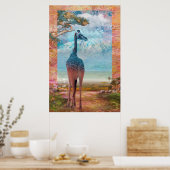 Baby Giraffe AFRICAN HERITAGE Poster (Küche)