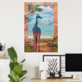 Baby Giraffe AFRICAN HERITAGE Poster (Heimbüro)