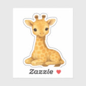 Baby Giraffe Aquarell Print - Kinderzimmer Wall Ar Aufkleber (Blatt)