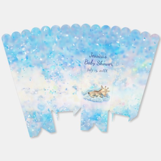 Baby Giraffe auf einer Cloud-Baby-Dusche Geschenkschachtel (Ungeklappt)