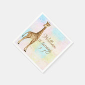 Baby Giraffe Baby Dusche Niedlich Serviette (Ecke)