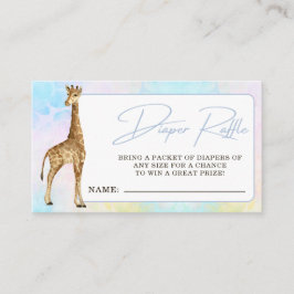 Baby Giraffe Baby Duwer Diaper Raffle Begleitkarte