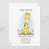 Baby Giraffe Baby Shower Einladung (Vorne/Hinten)