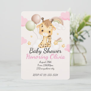BABY GIRAFFE BABY SHOWER EINLADUNG