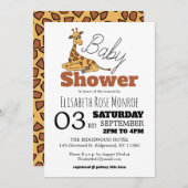 Baby Giraffe, Babydusche Einladung (Vorne/Hinten)