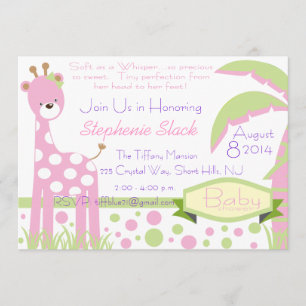 Baby Giraffe Babydusche Einladung