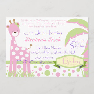 Baby Giraffe Babydusche Einladung