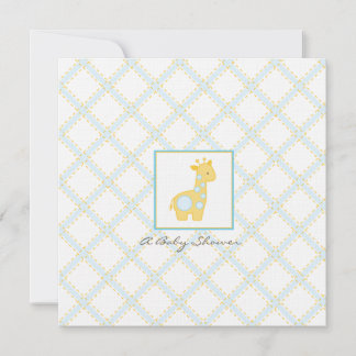 Baby Giraffe Babydusche Einladung - Junge