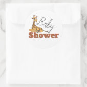 Baby Giraffe, Babydusche Runder Aufkleber (Tasche)